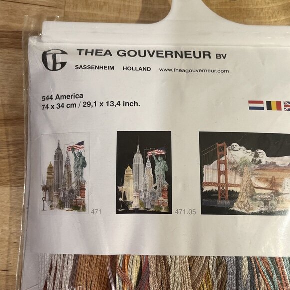 Thea Gouverneur America 544 Counted Cross Stitch Kit Landmark 29.1 x 13.4" NEW - Picture 6 of 7